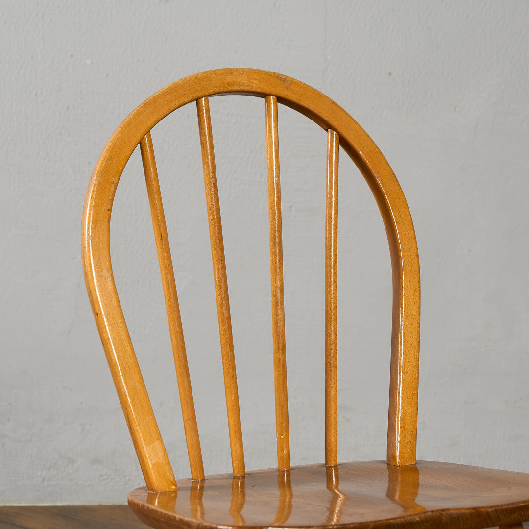 ヴィンテージ 4本 スポーク フープバックチェア ブルーラベル