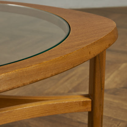 ヴィンテージ トライアングル ガラストップ テーブル