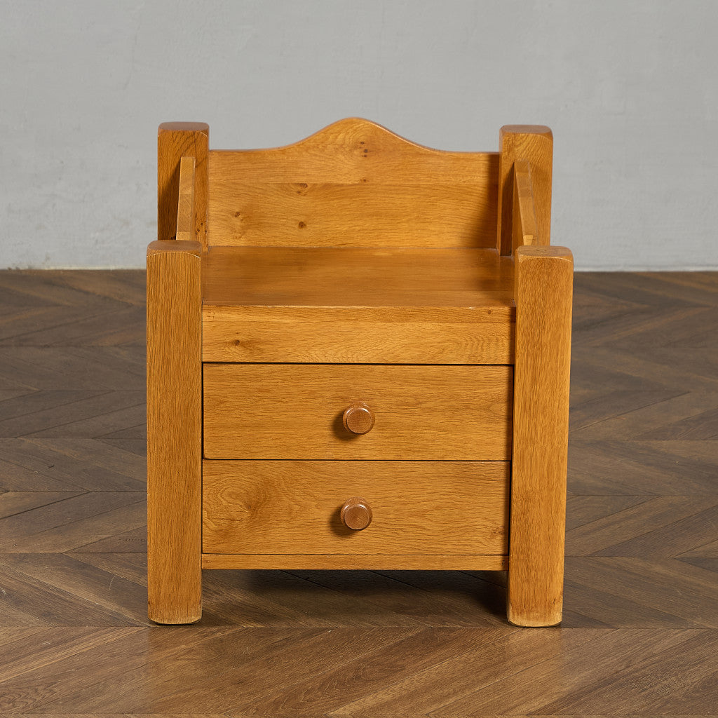 オランダ製 オーク 無垢材 サイドキャビネット