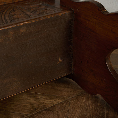 英国 クラシック 収納付 サイドテーブル