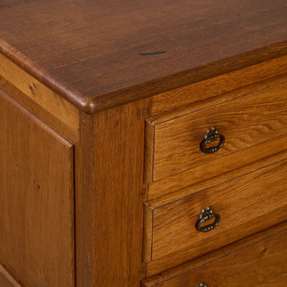 英国 クラシック オーク材 3段 チェスト