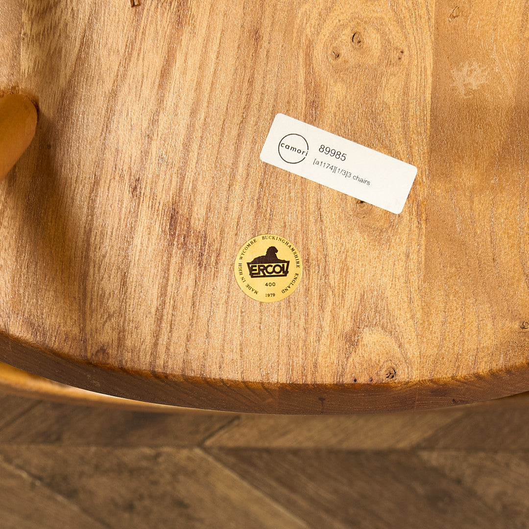 ヴィンテージ 4本 スポーク フープバックチェア ラウンドゴールドラベル