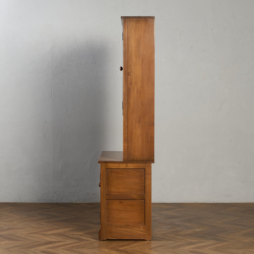 Old Colonial ヴィンテージ ブックケース カップボード ラウンドゴールドラベル