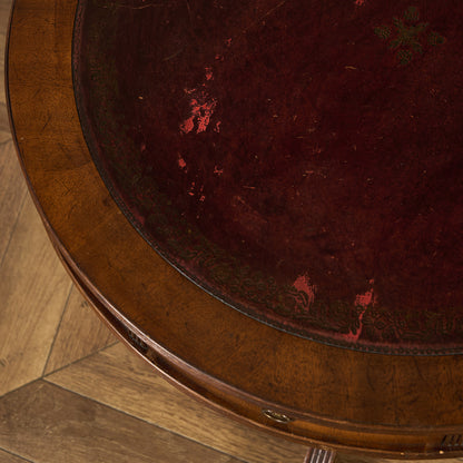 英国 クラシック リージェンシー 様式 ドラムテーブル