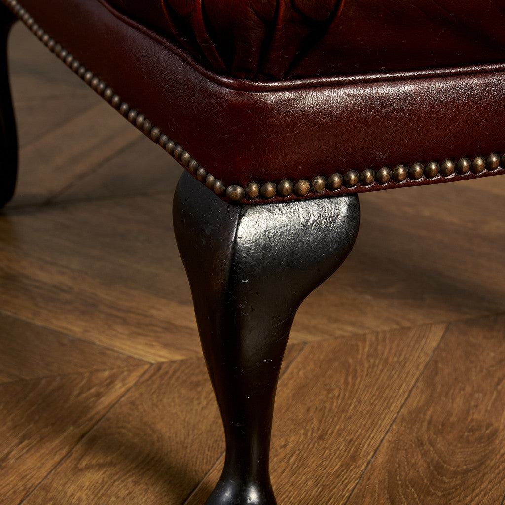 英国 クラシック チェスターフィールド スツール #83791