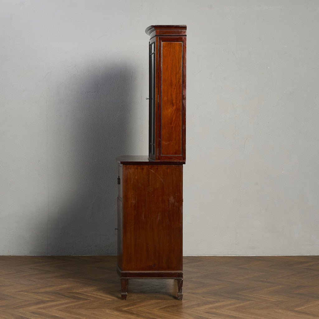 英国 アンティーク ビューロー ブックケース