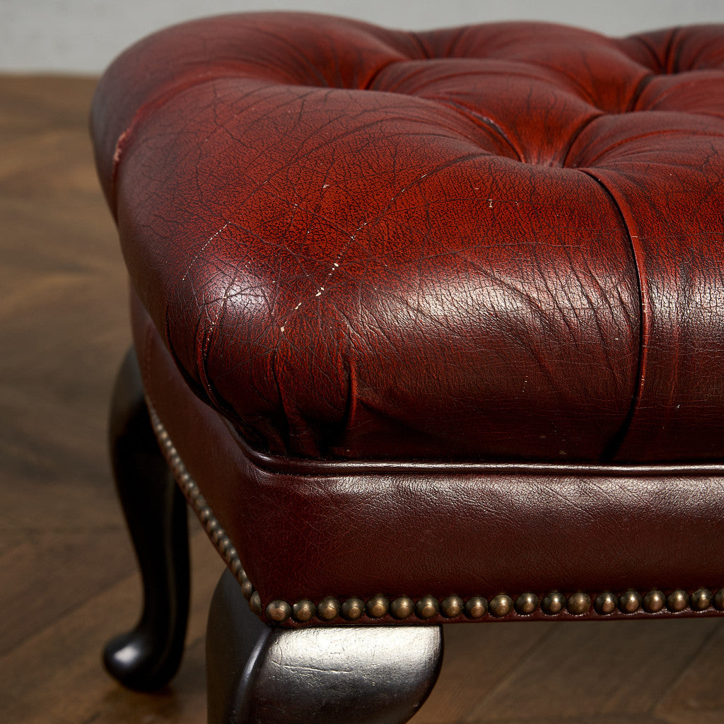 英国 クラシック チェスターフィールド スツール #83791