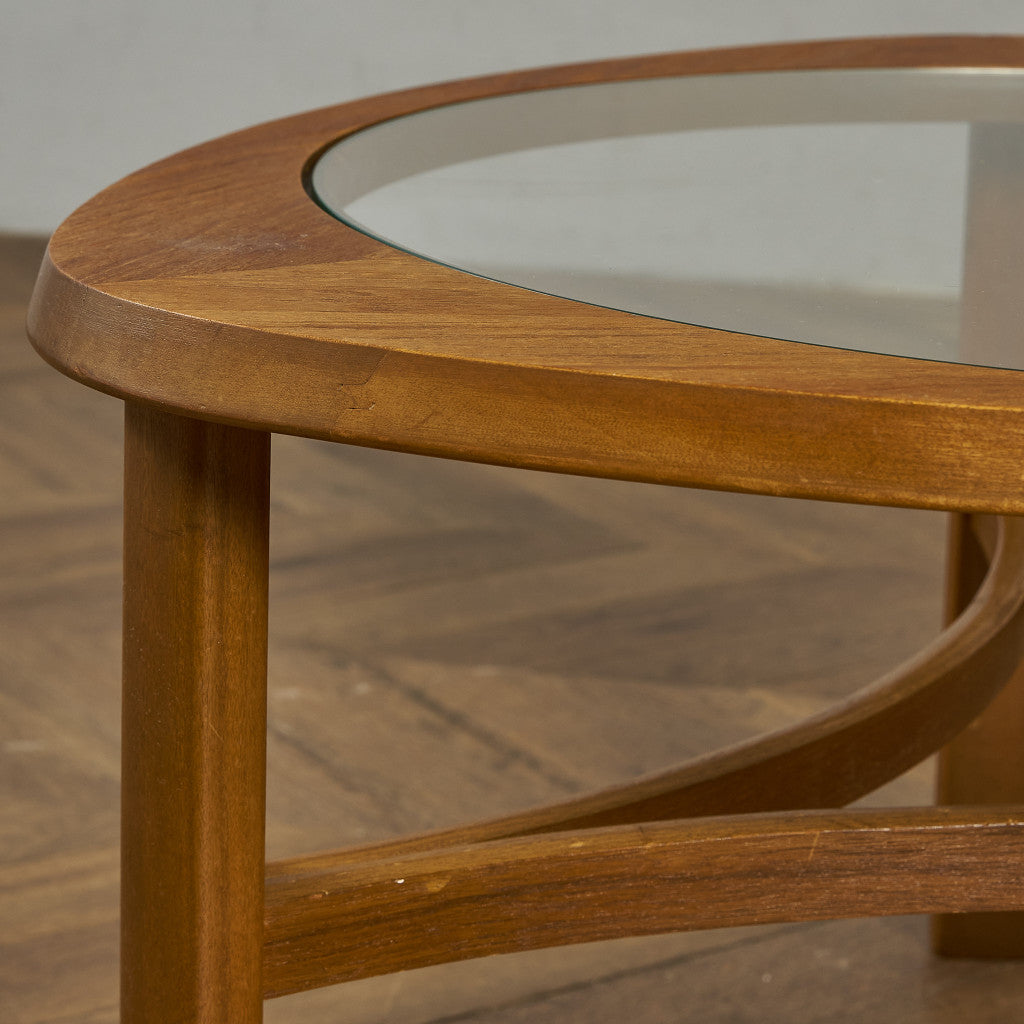 ヴィンテージ トライアングル ガラストップテーブル