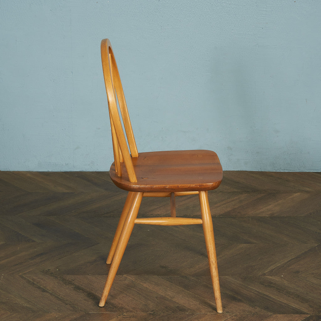 ERCOL Vintage 4-Spoke Hoop Back Chair / Round Gold Label #84408
