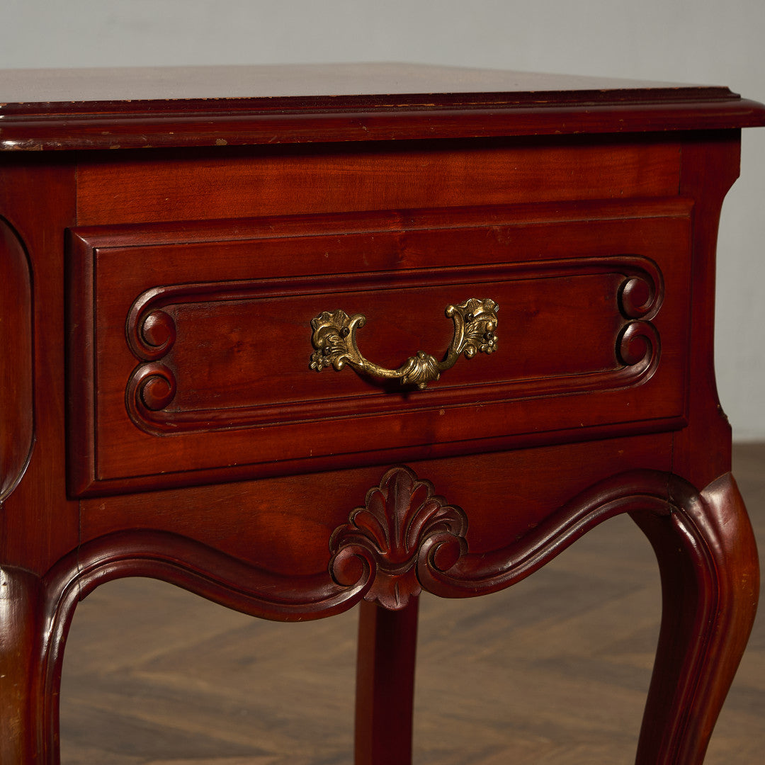 国産ヴィンテージ フランスベッド サイドテーブル キャビネットワゴン レトロ フランスアンティーク家具をモチーフにしたオーダーメイド家具の