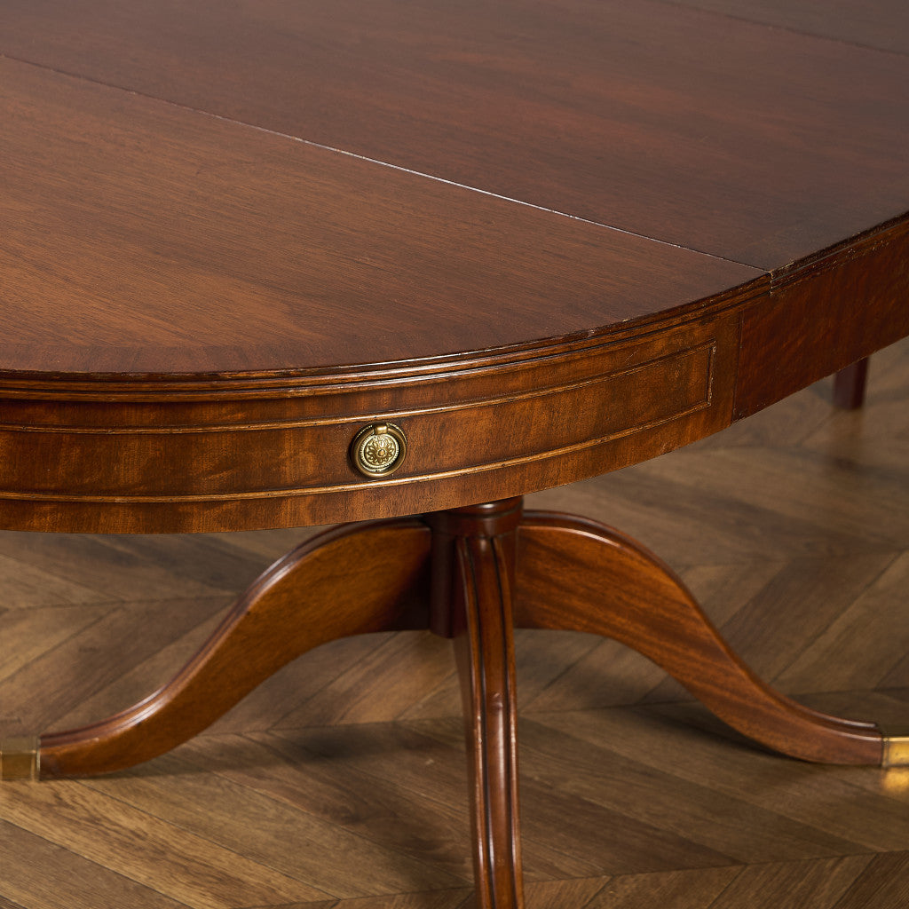 英国 クラシック エクステンション ラウンド ロング ダイニングテーブル