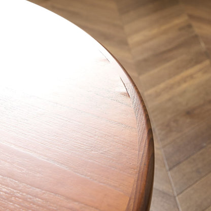 エクステンション ラウンド ダイニングテーブル 天板再塗装済み