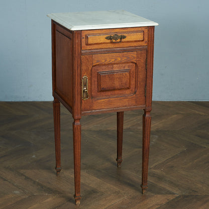 British antique marble top side cabinet #81710