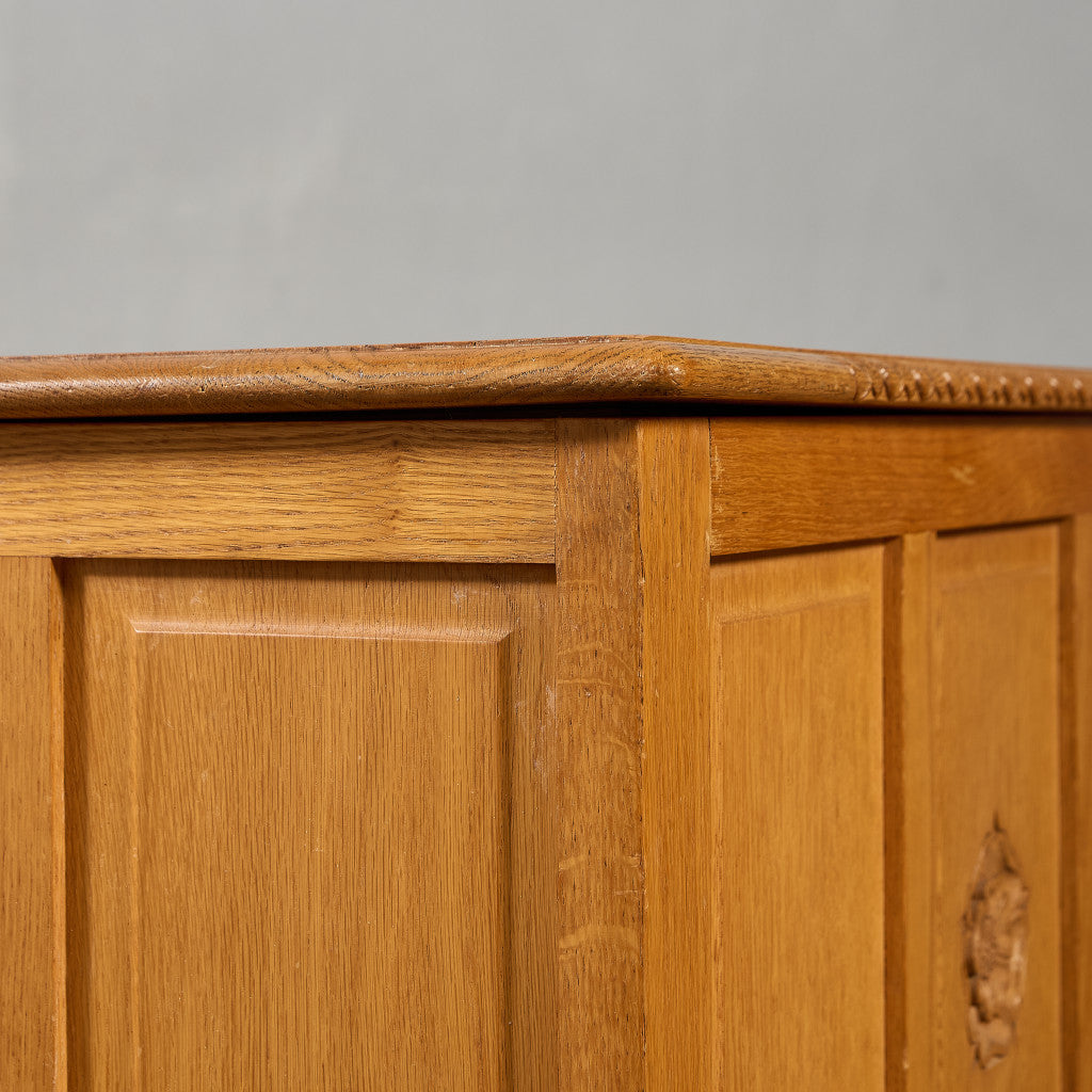 英国 クラシック オーク材 ブランケットボックス