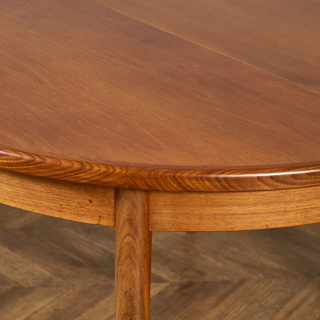 エクステンション ラウンド ダイニングテーブル 天板再塗装済み