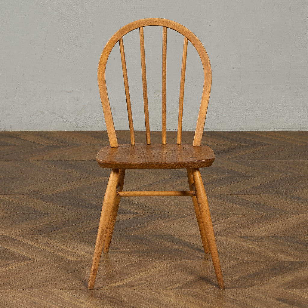 ヴィンテージ 4本 スポーク フープバックチェア ネイビーブルーラベル