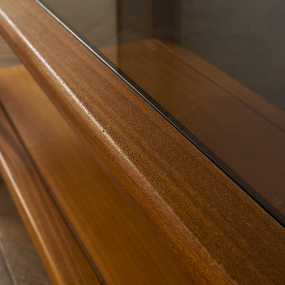 英国 ヴィンテージ スモーク ガラストップ コーヒーテーブル センターテーブル