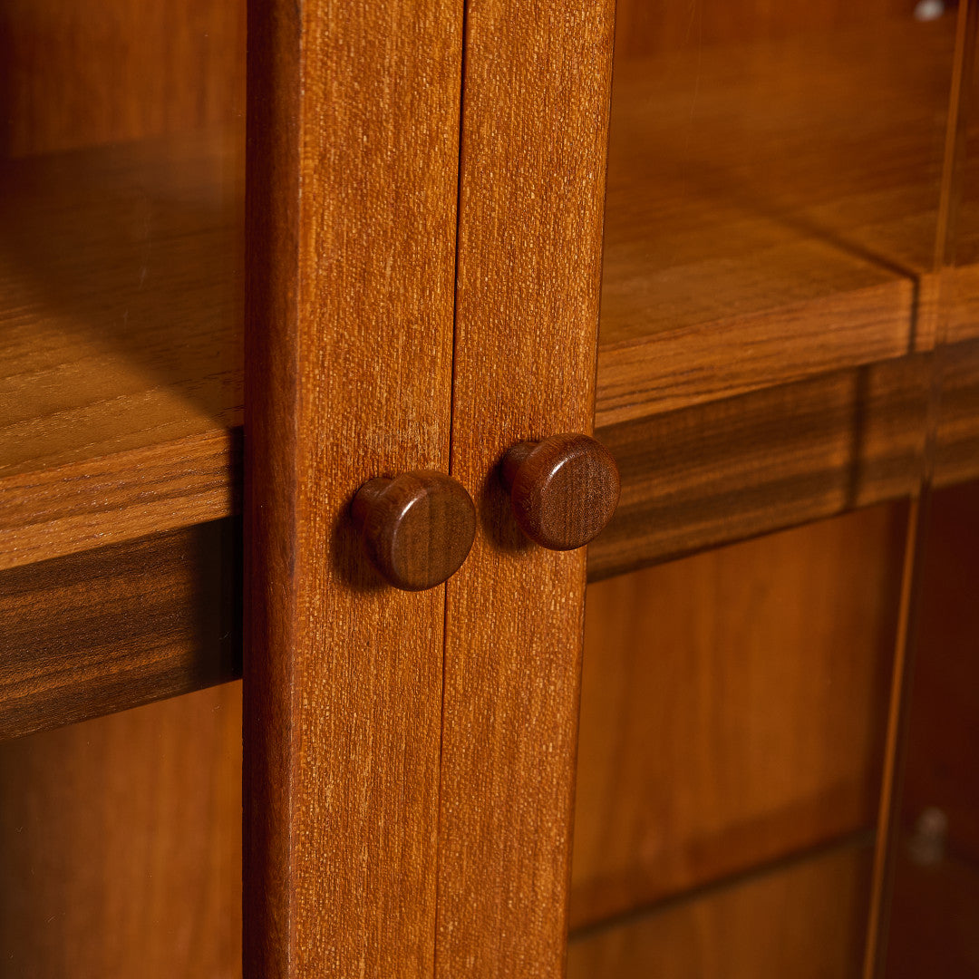 Fresco ガラス ブックケース カスタム アイアン ヘアピンレッグ