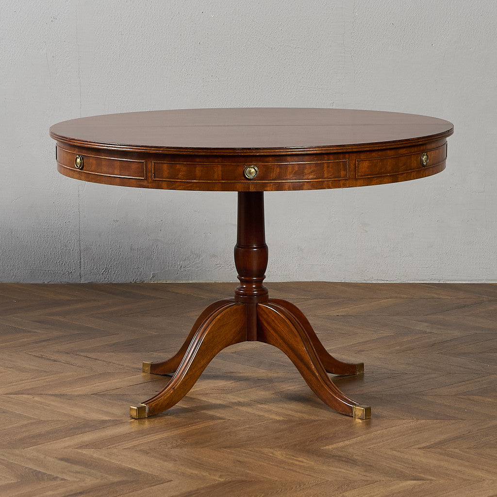 英国 クラシック エクステンション ラウンド ロング ダイニングテーブル