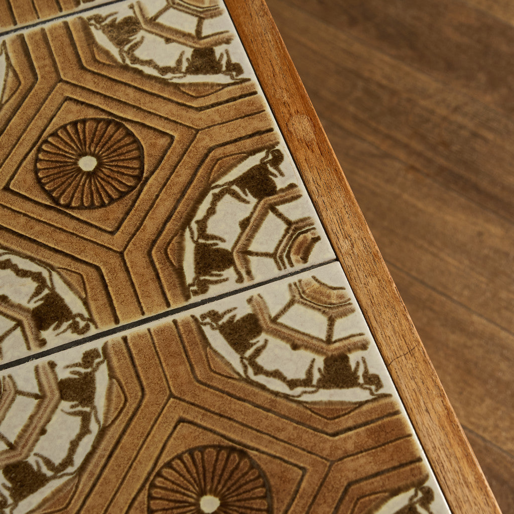 イギリス ヴィンテージ タイルトップ コーヒーテーブル センターテーブル