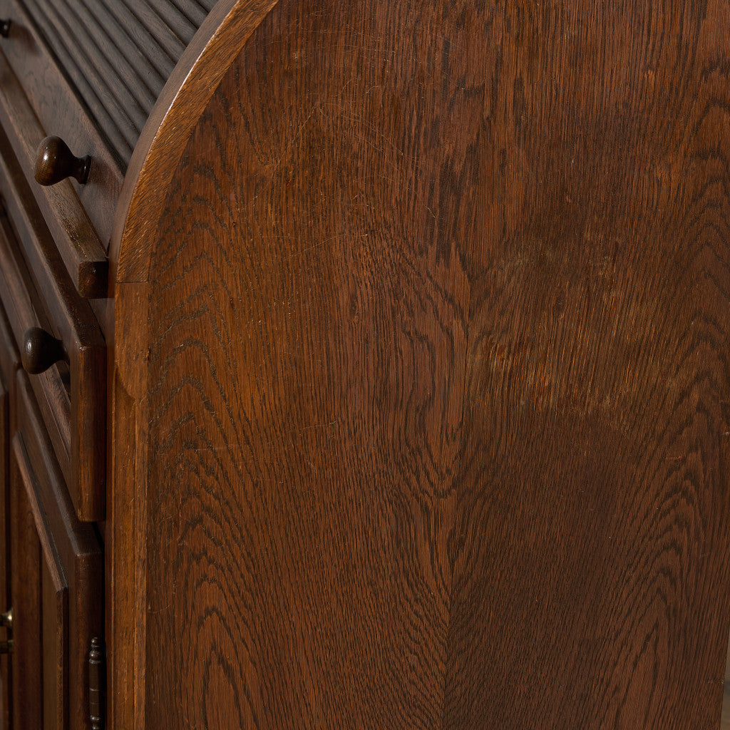 英国 クラシック ロールトップ ライティング ビューロー