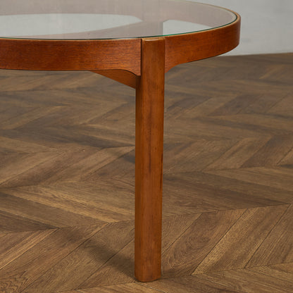 ヴィンテージ ガラストップ コーヒーテーブル