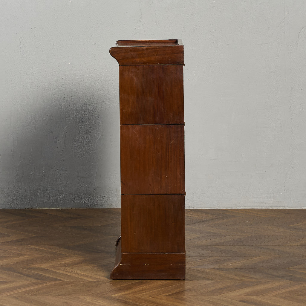 英国 クラシック 3段 スタッキング ブックケース