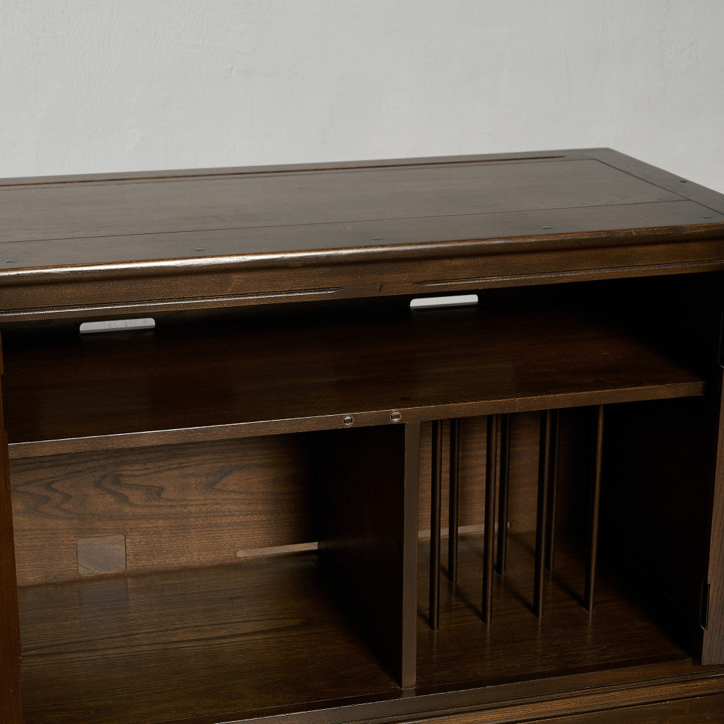 Old Colonial Mural レコード キャビネット  ラウンドゴールドラベル