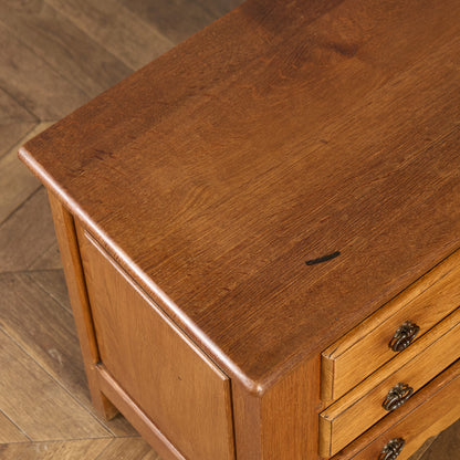 英国 クラシック オーク材 3段 チェスト