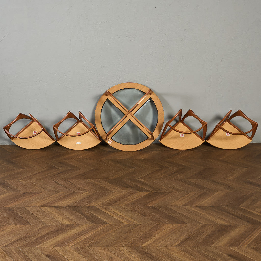 ヴィンテージ ガラストップ ネスト コーヒーテーブル