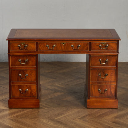 英国 クラシック 両袖 デスク