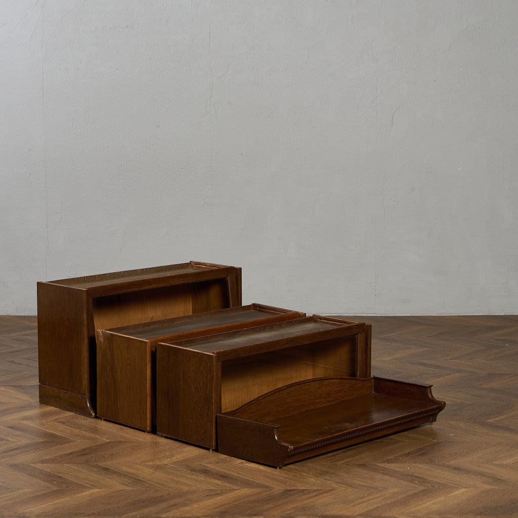 英国 アンティーク 3段 スタッキング ブックケース