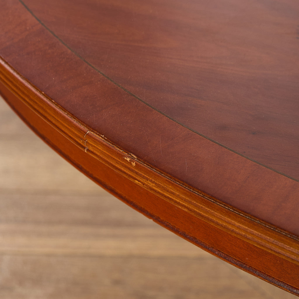 英国 クラシック イチイ材 オーバル センターテーブル