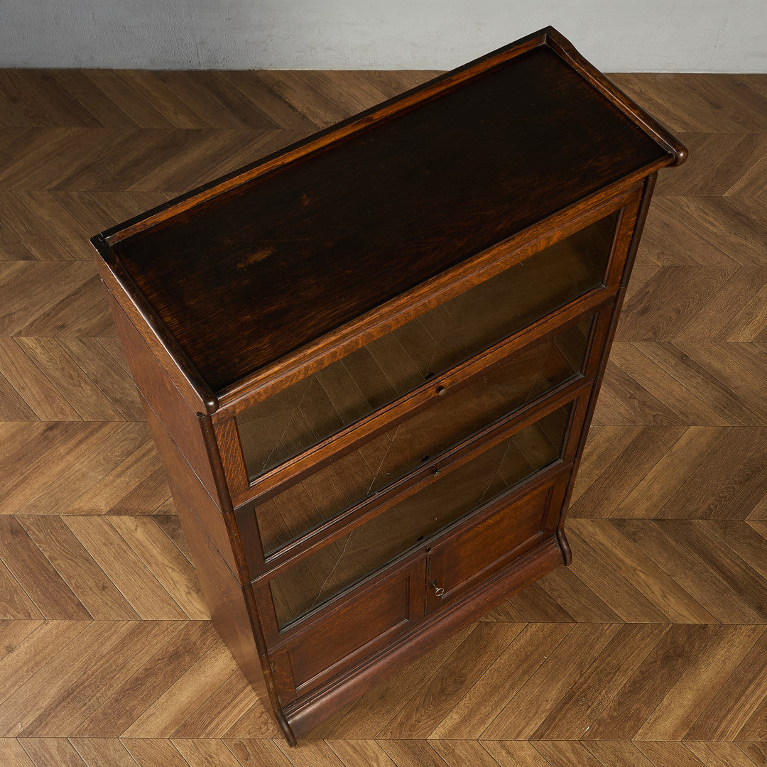 英国 アンティーク スタッキングブックケース 食器棚