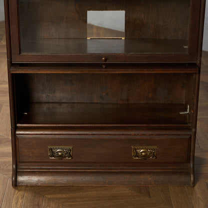 英国 アンティーク スタッキングブックケース 食器棚