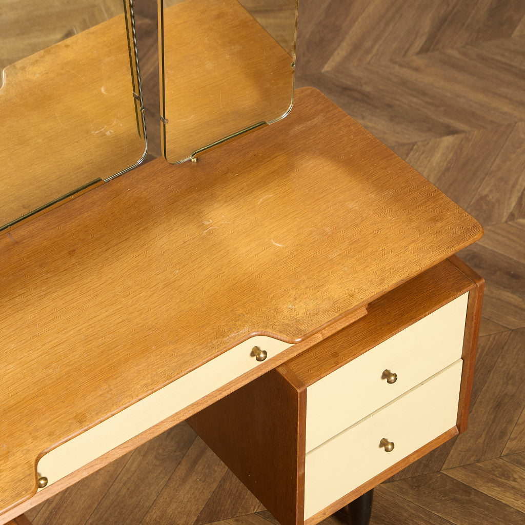 Chinese white ヴィンテージ ドレッサーデスク 初期ゴールドラベル