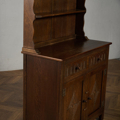 オーク材 ウェルシュドレッサー 食器棚