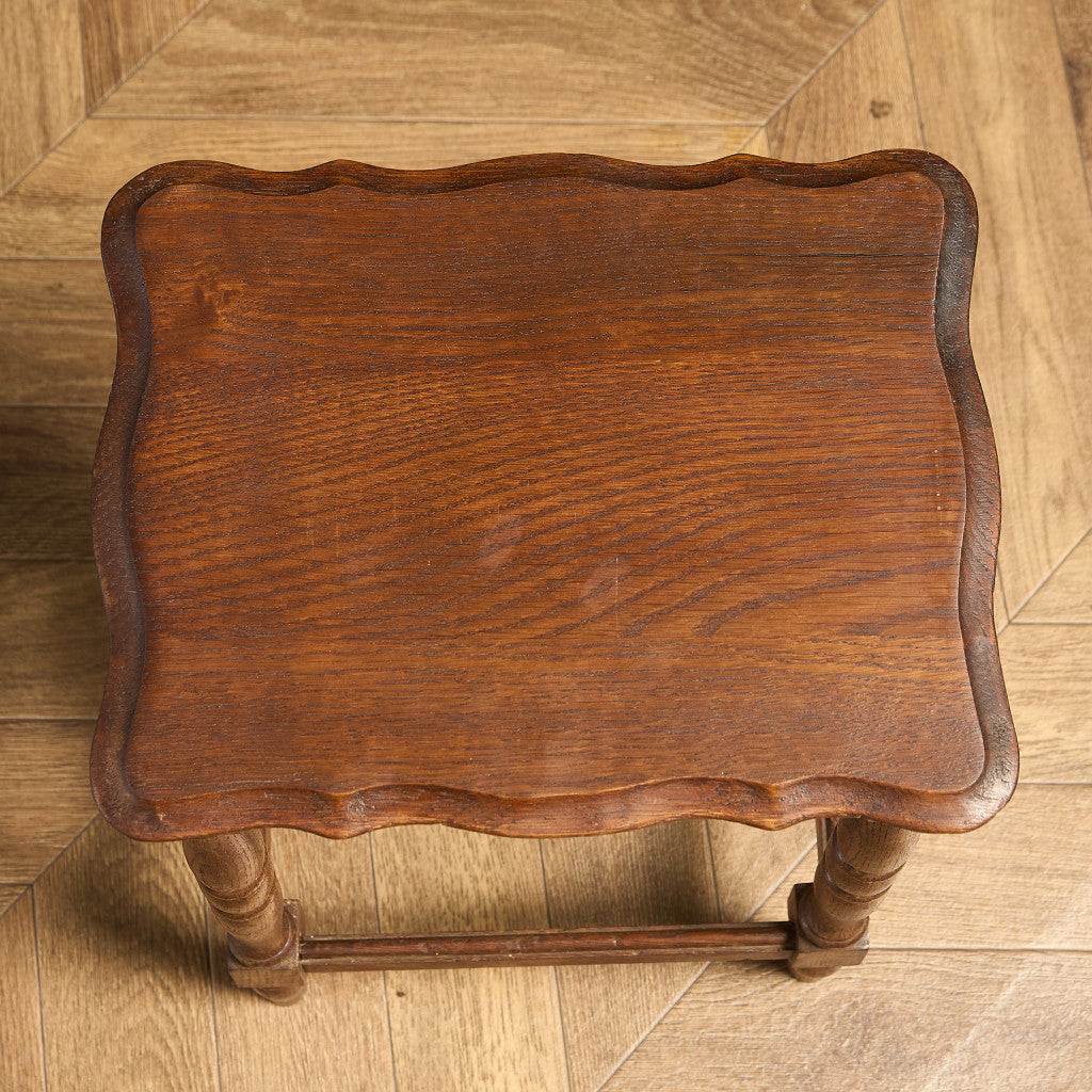 英国 クラシック オーク材 ネストテーブル サイドテーブル