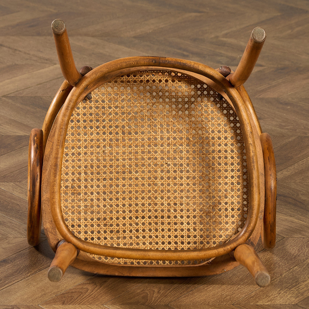 籐張り ベントウッドアームチェア (207) ダイニングチェア