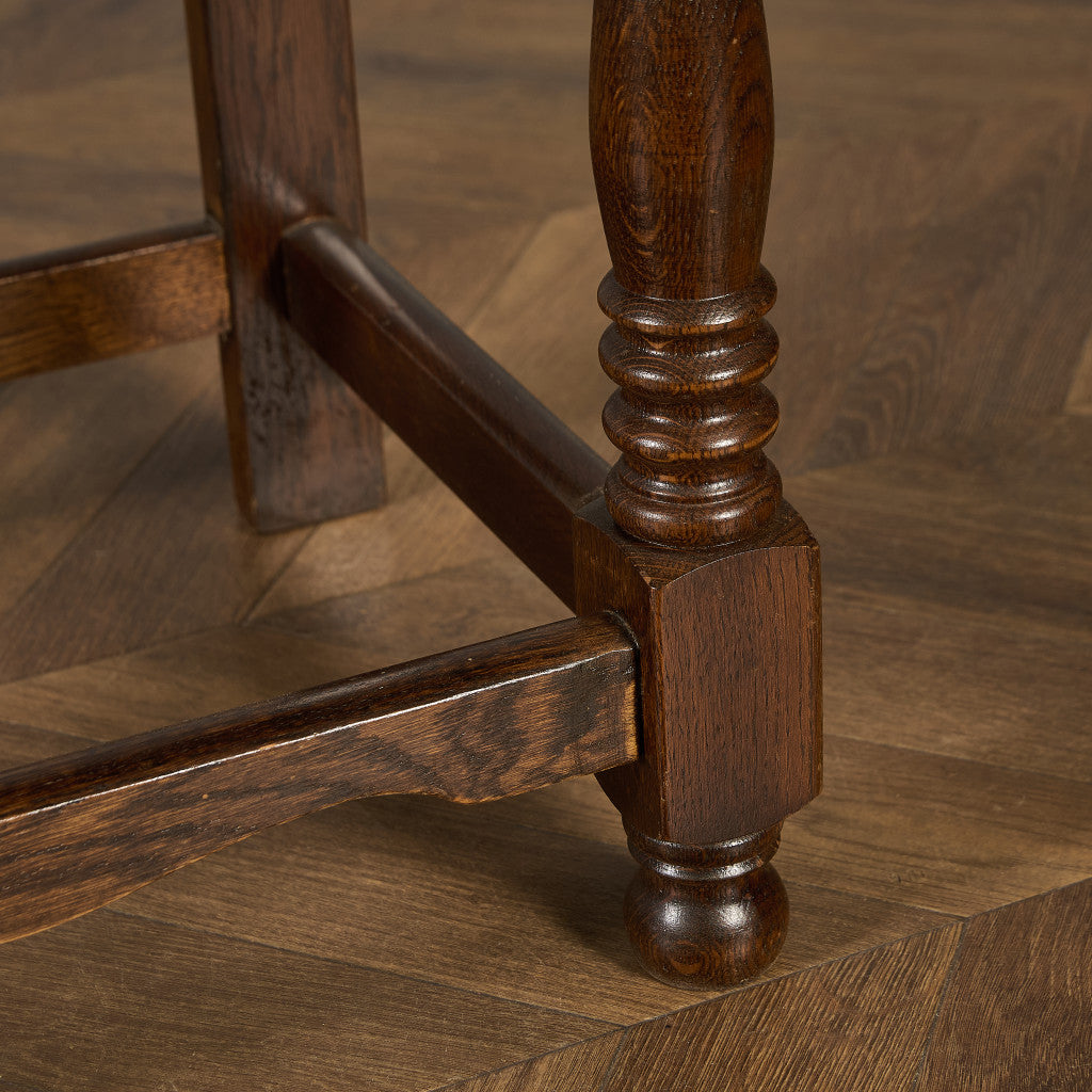 英国 クラシック オーク材 サイドテーブル