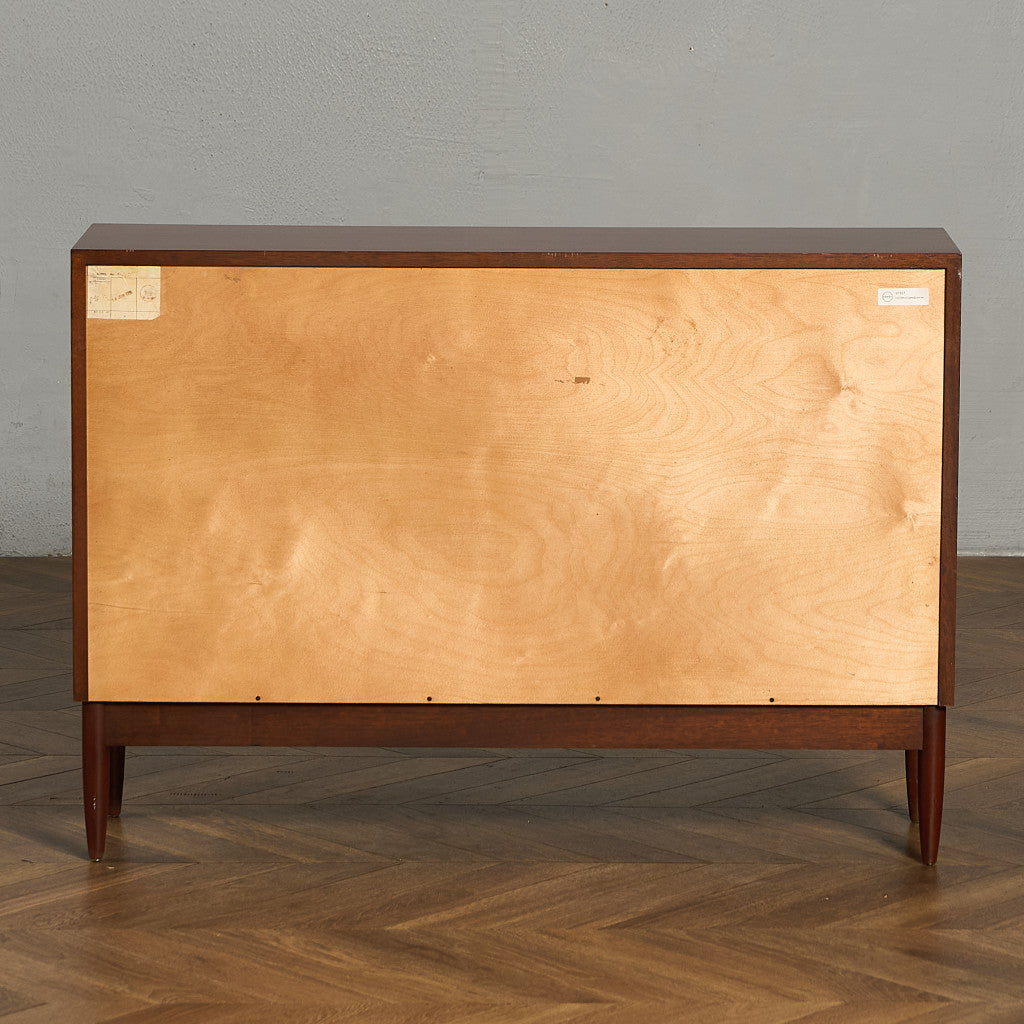 英国 ヴィンテージ ナロー ガラス ブックケース 食器棚 #97127