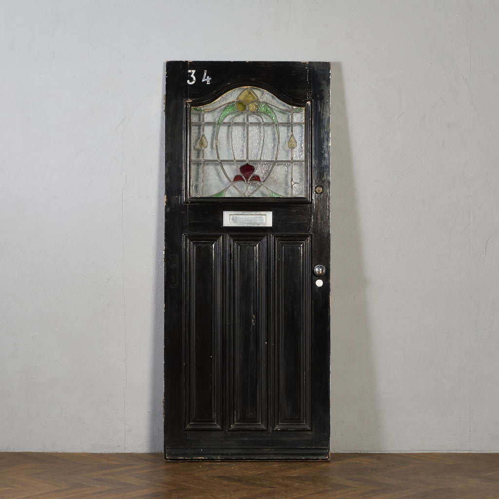 英国 アンティーク ペインテッド ステンドグラス ドア