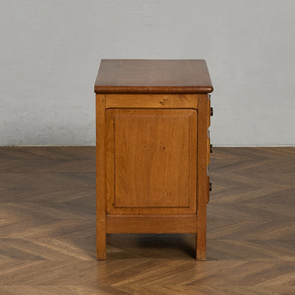 英国 クラシック オーク材 3段 チェスト