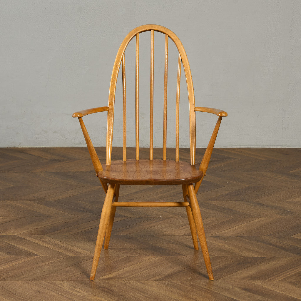 アーコール ERCOL ヴィンテージ クエーカー アームチェア ネイビーブルーラベル #89764