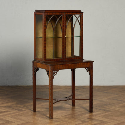 英国 クラシック ディスプレイ ガラス キャビネット #91846