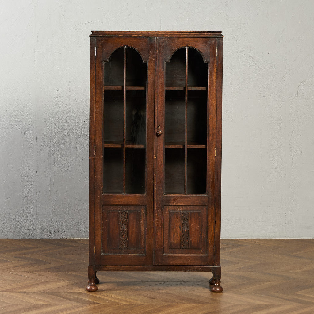 英国 クラシック ブックケース 食器棚