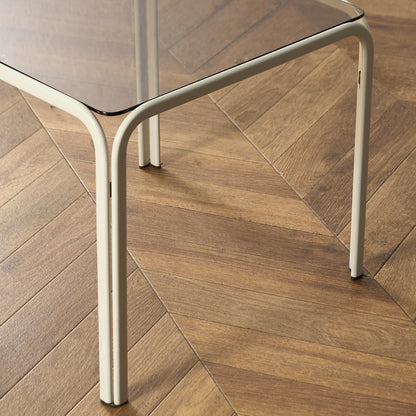 イギリス ヴィンテージ スモークガラストップ ネストテーブル #97789