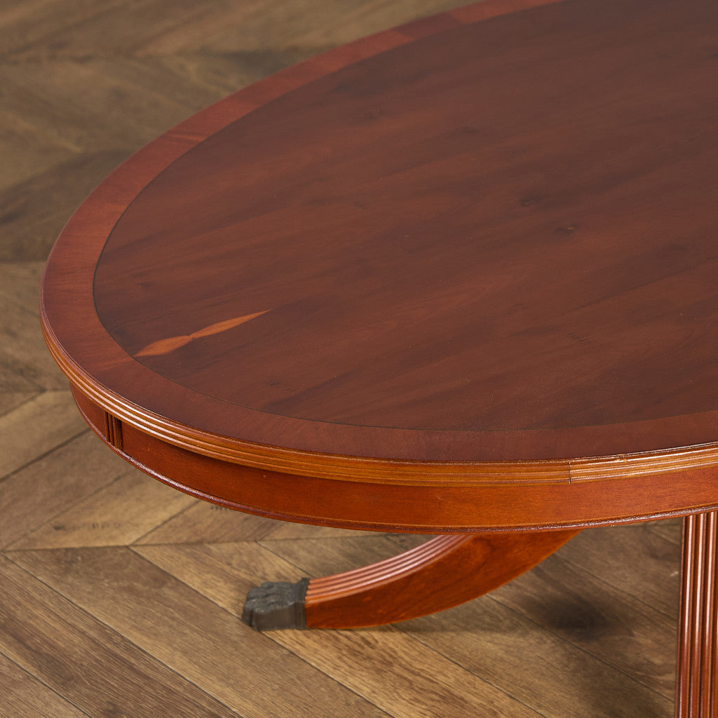 英国 クラシック イチイ材 オーバル センターテーブル