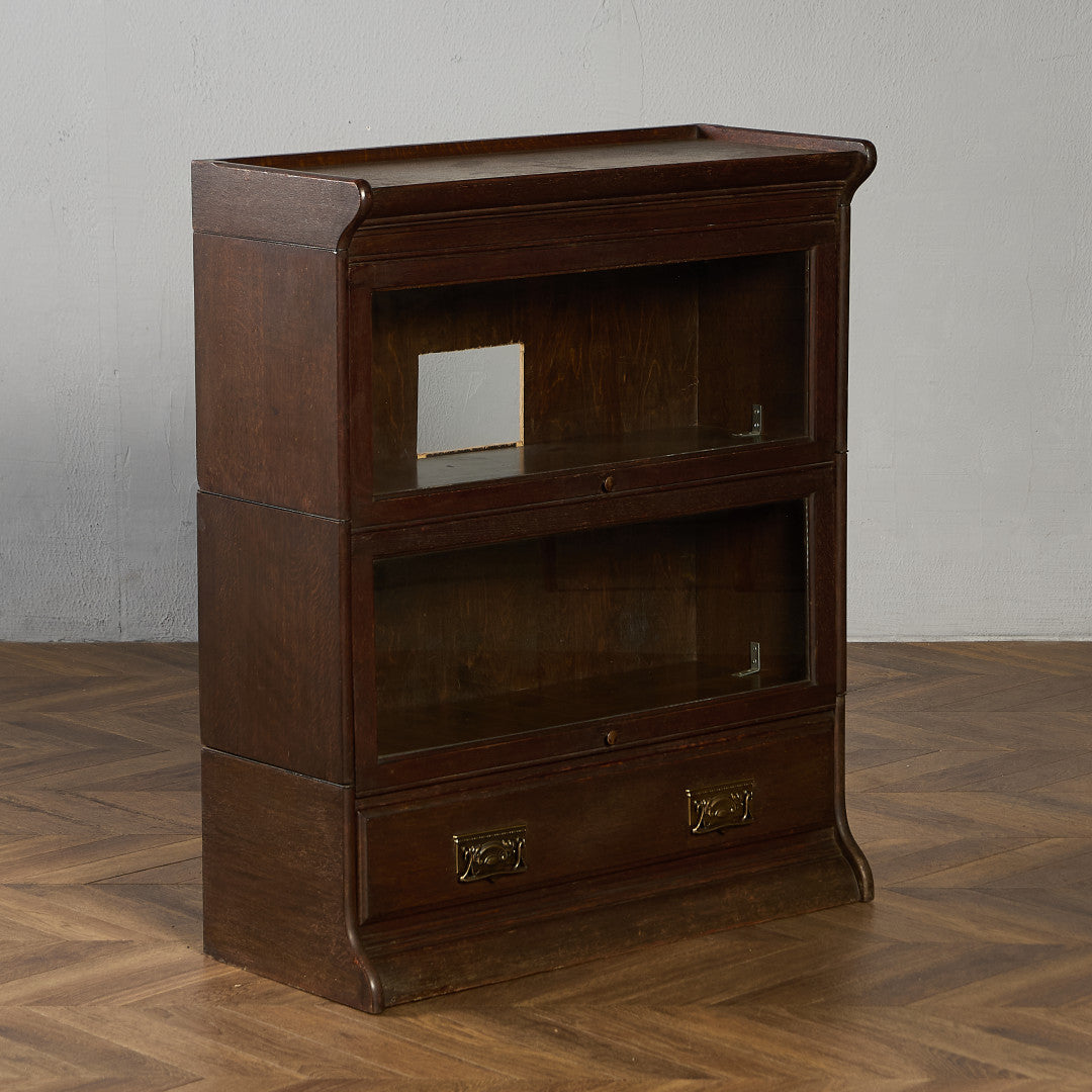 英国 アンティーク スタッキングブックケース 食器棚