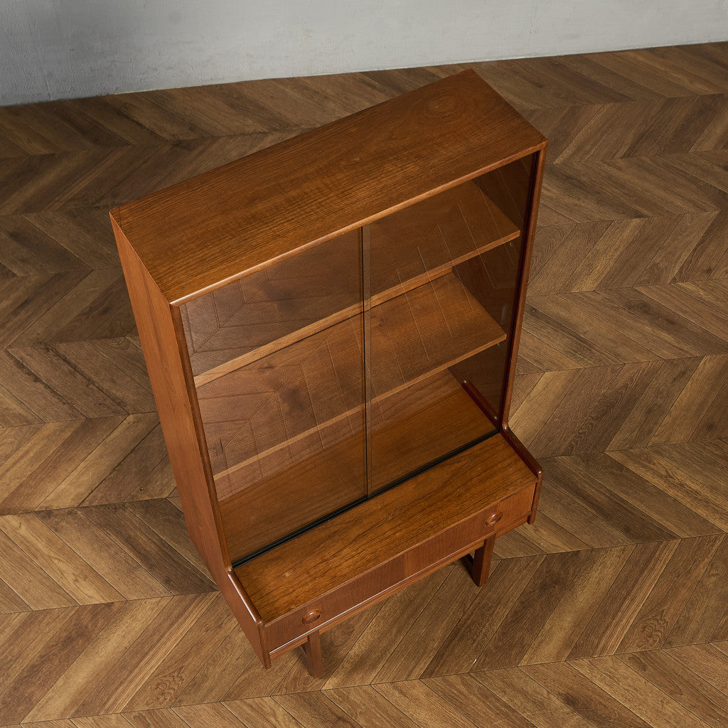 ヴィンテージ ガラス キャビネット 本棚